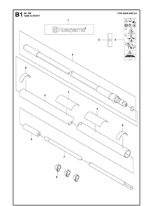 Tube And Shaft 2 Diagram and Parts List for 541RB  Husqvarna Brush Cutter