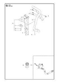 Handle Diagram and Parts List for K1260RAIL 2010-10 Husqvarna Circular Saw