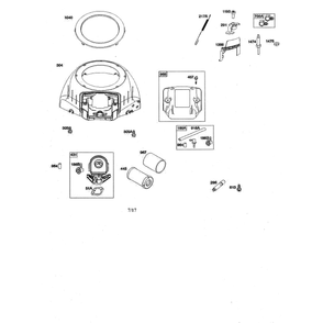 Engine >> Blower Housing/Air Cleaner Diagram and Parts List for 96045006200  Husqvarna Lawn Tractor