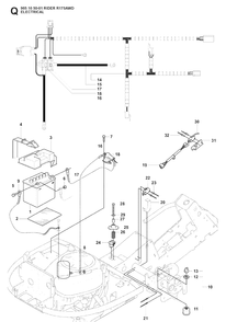 Electrical Diagram and Parts List for RIDER175AWD (965105001)(2008-06) Husqvarna Lawn Mower