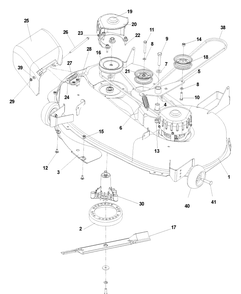 Deck Assembly 42 Inch Diagram and Parts List for CZ42175 (968999275)(2006-08) Husqvarna Lawn Mower