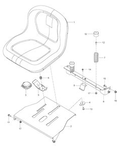 Seat Diagram and Parts List for RZ4216 (966612401)(2012-02) Husqvarna Lawn Mower