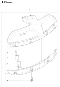 Guards 2 Diagram and Parts List for 243RJ 20090900001-20113200000 Husqvarna Brush Cutter