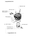 Page J Diagram and Parts List for 261EPA 261 EPA 1998-03 Husqvarna Chainsaw