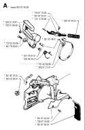 Page B Diagram and Parts List for 262 1990-03 Husqvarna Chainsaw