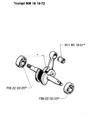 Page F Diagram and Parts List for 262 1996-01 Husqvarna Chainsaw