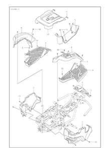 Cover Diagram and Parts List for 967187001  Husqvarna Lawn Tractor Accessories