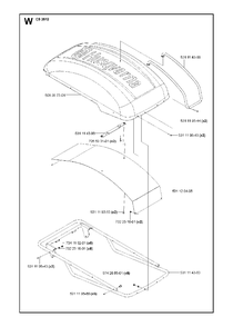 Guards Diagram and Parts List for CS2512 (1301 & Above)(2013-04) Husqvarna Circular Saw