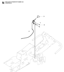 Controls Diagram and Parts List for RIDER175 (966828501)(2008-05) Husqvarna Lawn Mower