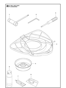 Accessories Diagram and Parts List for 543RS 20113200001-20121000000 Husqvarna Brush Cutter
