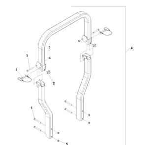 Protection Frame Rollover System (Rops) Diagram and Parts List for IZ5225TXPKOA (968999307)(2007-04) Husqvarna Lawn Mower
