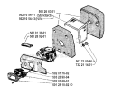 Carburetor  Air Filter Diagram and Parts List for 265RX 1992-05 Husqvarna Brush Cutter