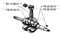 Crankshaft Diagram and Parts List for 265RX 1992-05 Husqvarna Brush Cutter