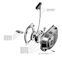 Starter Diagram and Parts List for 265RX 1995-11 Husqvarna Brush Cutter
