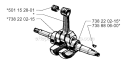 Crankshaft Diagram and Parts List for 265RX 1995-11 Husqvarna Brush Cutter