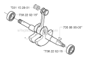 Crankshaft Diagram and Parts List for 265RX 2002-08 Husqvarna Brush Cutter