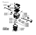 Page B Diagram and Parts List for 266 1981-09 Husqvarna Chainsaw
