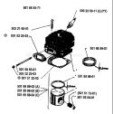 Page J Diagram and Parts List for 266 1982-12 Husqvarna Chainsaw