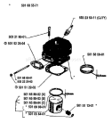 Page J Diagram and Parts List for 266 1984-08 Husqvarna Chainsaw
