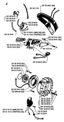 Page G Diagram and Parts List for 266 1984-10 Husqvarna Chainsaw