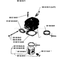 Page J Diagram and Parts List for 266 1985-06 Husqvarna Chainsaw