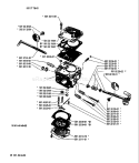 Page B Diagram and Parts List for 266 1985-06 Husqvarna Chainsaw