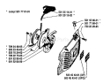 Page K Diagram and Parts List for 266 1986-12 Husqvarna Chainsaw