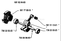 Page E Diagram and Parts List for 266 1986-12 Husqvarna Chainsaw