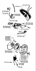 Page F Diagram and Parts List for 266 1986-12 Husqvarna Chainsaw