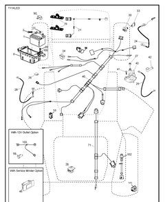 Electrical Diagram and Parts List for TS148X (96043031200)(2020-06) Husqvarna Lawn Tractor