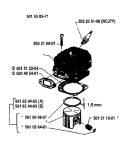 Page H Diagram and Parts List for 268 1987-05 Husqvarna Chainsaw