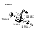 Page E Diagram and Parts List for 268 1987-11 Husqvarna Chainsaw