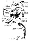 Page K Diagram and Parts List for 268 1991-02 Husqvarna Chainsaw