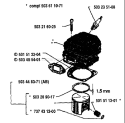 Page J Diagram and Parts List for 268 1993-09 Husqvarna Chainsaw