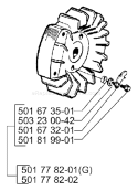 Part Location Diagram of 501778202 Husqvarna Flywheel Cpl