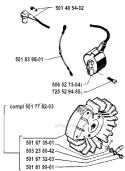Part Location Diagram of 501778203 Husqvarna Flywheel