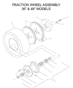 Wheels And Tires 2 Diagram and Parts List for W3614A (968999103)(2001-09) Husqvarna Lawn Mower