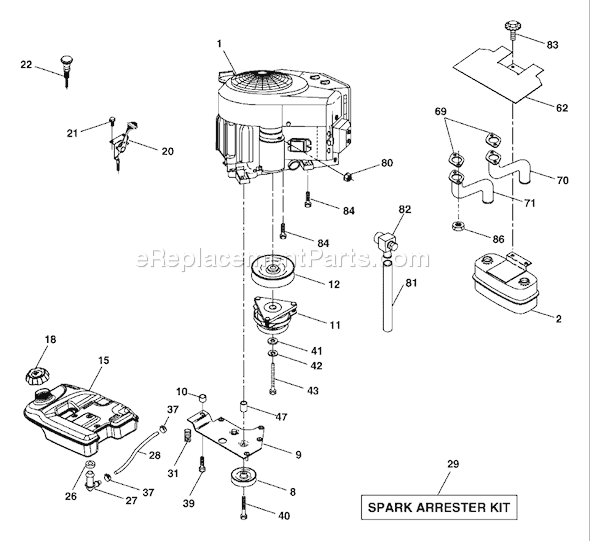 Page D Diagram and Parts List for GTH2254XPB (954571229) (2004-08) Husqvarna Lawn Tractor