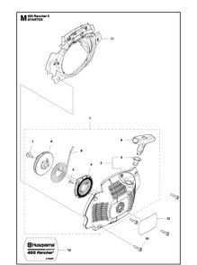 Part Location Diagram of 574643201 Husqvarna Starter Assembly