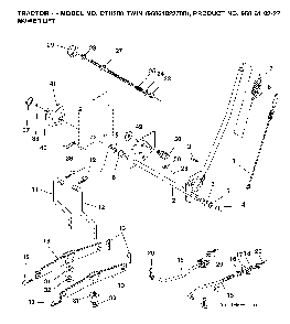 Mower Lift / Deck Lift Diagram and Parts List for CTH200TWIN (96061022700)(2008-01) Husqvarna Lawn Tractor