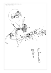 Complete Product Diagram and Parts List for P500DX 2021 Husqvarna Lawn Tractor Accessories