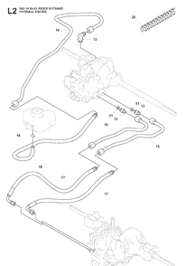 Hydraulic Pump - Motor 2 Diagram and Parts List for RIDER175AWD (965105001)(2008-06) Husqvarna Lawn Mower