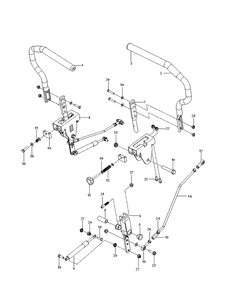 Steering Diagram and Parts List for M-ZT61BF (96717700400)(2013-01) Husqvarna Lawn Mower