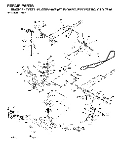 Drive Diagram and Parts List for GTH2248XP (GTH2248 XPC, 954567888)(2003-07) Husqvarna Lawn Tractor