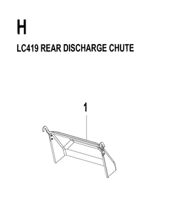 Rear Discharge Chute Diagram and Parts List for LC419 2019-04 Husqvarna Lawn Mower