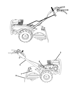 Decals Diagram and Parts List for TR317DE  Husqvarna Tiller