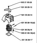 Part Location Diagram of 531002913 Husqvarna GUARD, PLUG
