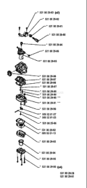 Page B Diagram and Parts List for 26H 26 H 1994-03 Husqvarna Hedge Trimmer