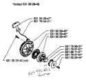 Page K Diagram and Parts List for 26H 26 H 1995-01 Husqvarna Hedge Trimmer
