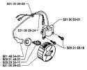 Page H Diagram and Parts List for 26H 26 H 1995-01 Husqvarna Hedge Trimmer